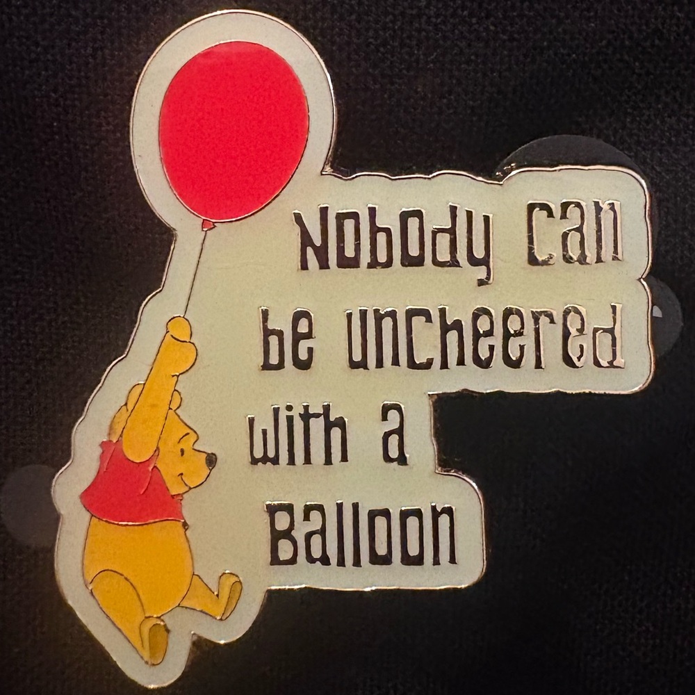 Disney Winnie The Pooh Nobody Can Be Uncheered With A Balloon Pin LR